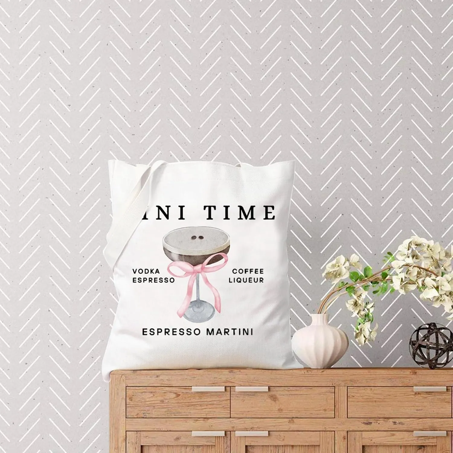 TSOTMO Espresso Martini Makeup Bag - Tini Time Gift Cocktail Alcohol Martini Lovers Zipper Pouch Bag