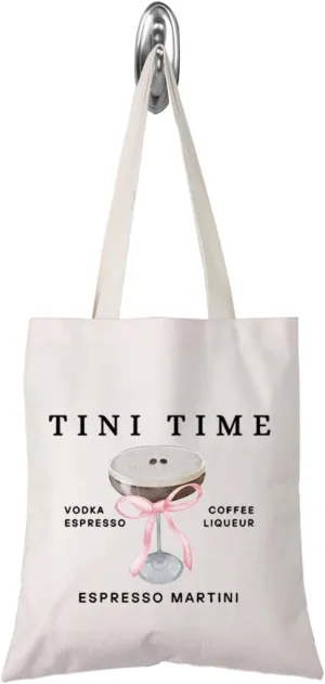 TSOTMO Espresso Martini Makeup Bag - Tini Time Gift Cocktail Alcohol Martini Lovers Zipper Pouch Bag