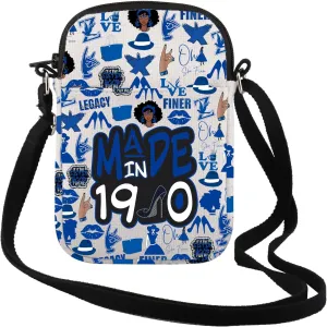 TSOTMO Sorority Paraphernalia Gift Made In Greek Gift Sorority Gift for Women Zipper Crossbody Bag