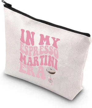 TSOTMO Tini Time Coquette In My Espresso Martini Era Makeup Bag - Cocktail Gift (My Espresso Bag)