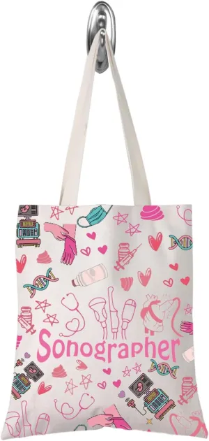 TSOTMO Ultrasound Sonography Tech Gift Sonographer Tote Bag Graduation Gift for Radiology Sonographers