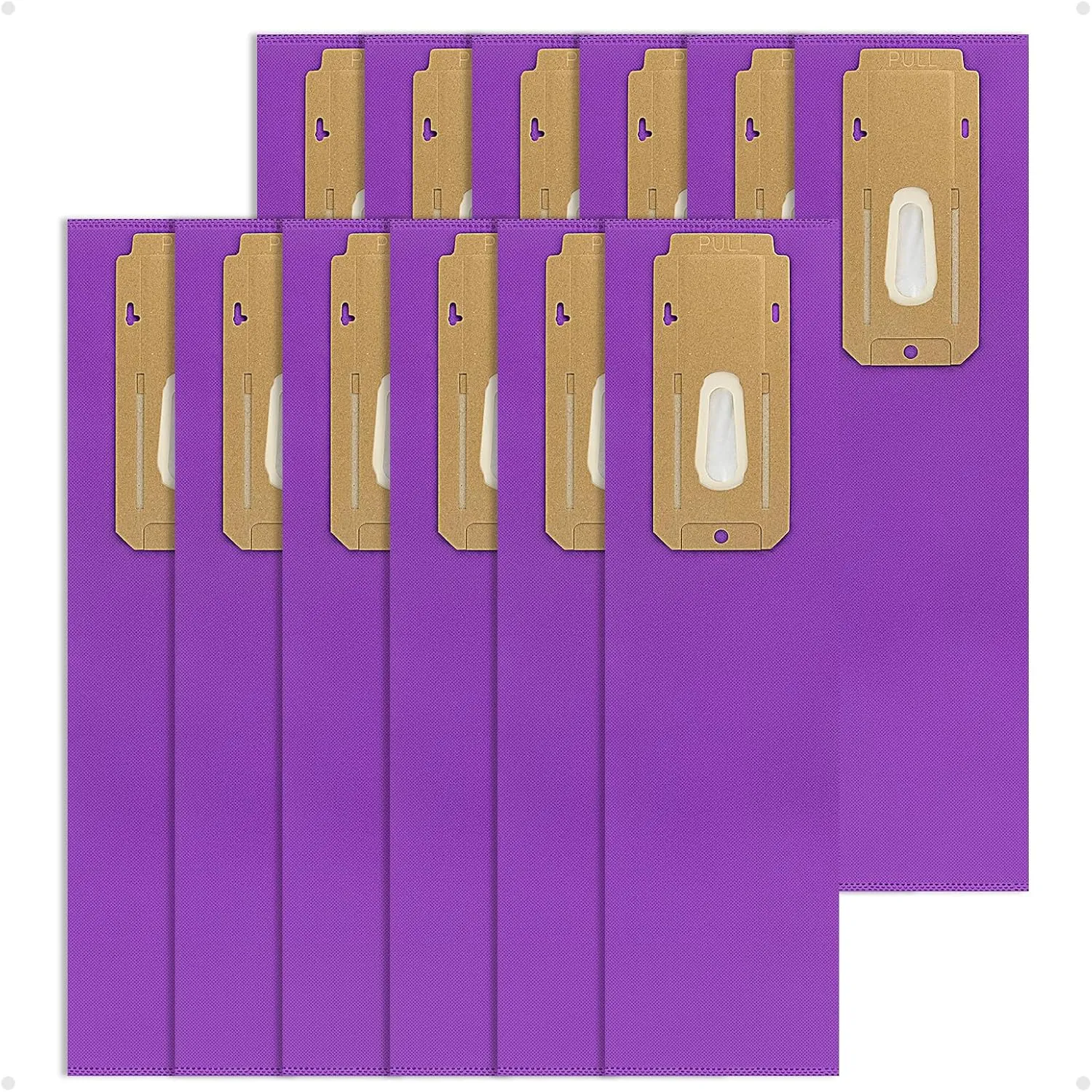 Type CC HEPA Upright Vacuum Cleaner Bags Replace Part AK1CC6H Compatible with Oreck Elevate Vacuum Models X3, X5, XL7, XL21, 2000, 3000, 4000, 8000, 9000 Series, 12 Pack, Purple