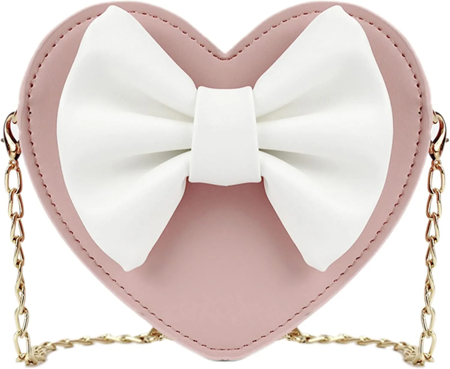 U Scinan Women Cute Bowknot Heart Shape Shoulder Bag Crossbody Handbags Coin Change Purse