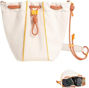 ULANZI DS01 Drawstring Camera Bag w Strap-Handheld, Crossbody & Shoulder Carrying Bag, Small Camera Pouch with Detachable & Adjustable Strap, for Mirrorless Cameras/Nikon/Canon/Sony/Fuji Camera Case