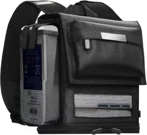Ultralight and Rugged 360 Ventilated Backpack for Inogen One G5/Rove 6/OxyGo Next Portable Oxygen Concentrator - 1680D Fabric, Reflective Safety Straps, Trolley Sleeve