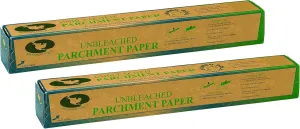 Unbleached Non-Stick Parchment Paper, Made in Sweden, 71-Square-Feet, Set of 2