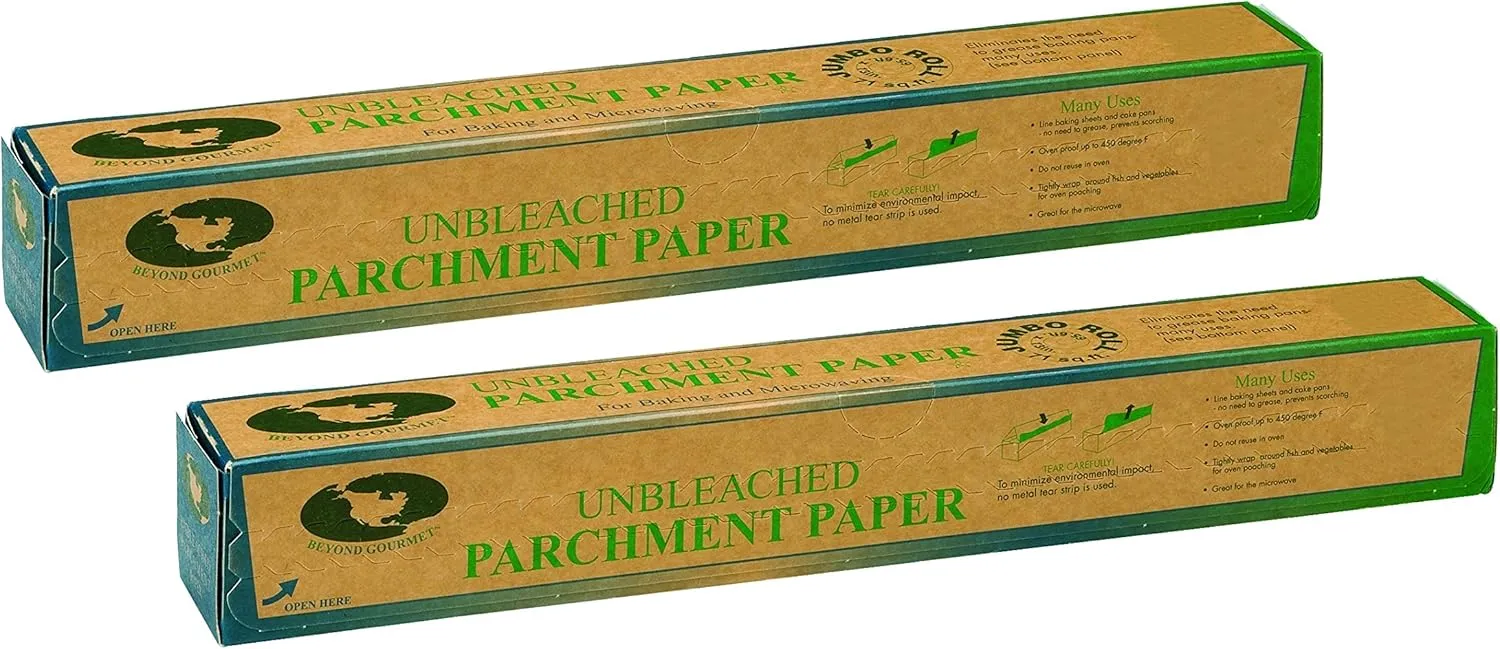 Unbleached Non-Stick Parchment Paper, Made in Sweden, 71-Square-Feet, Set of 2