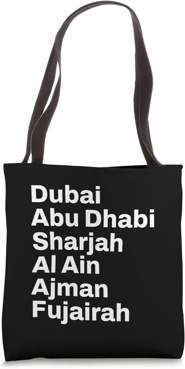 United Arab Emirates Cities and Towns Travel Tote Bag