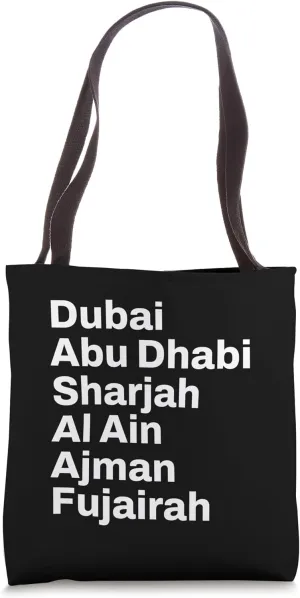 United Arab Emirates Cities and Towns Travel Tote Bag