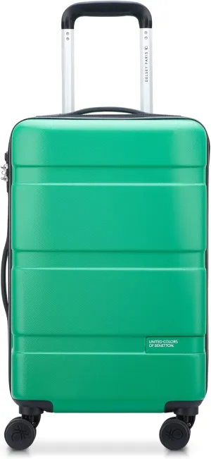 United Colors of Benetton Now Hardside Luggage with Spinner Wheels, Green, Carry-On 19 Inch