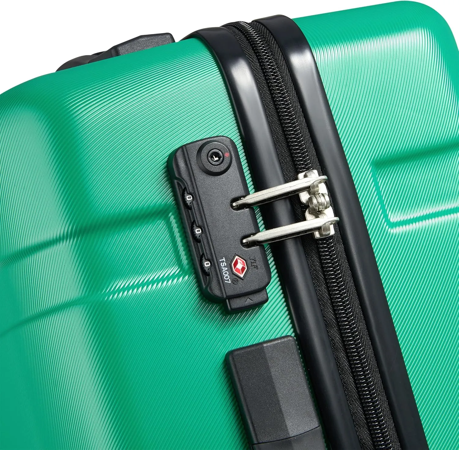 United Colors of Benetton Now Hardside Luggage with Spinner Wheels, Green, Carry-On 19 Inch