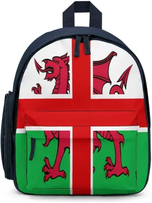United Kingdom Of England And Wales Flag Mini Backpack Small Shoulders Luggage Daypack Business Weekender Bag for Men Women
