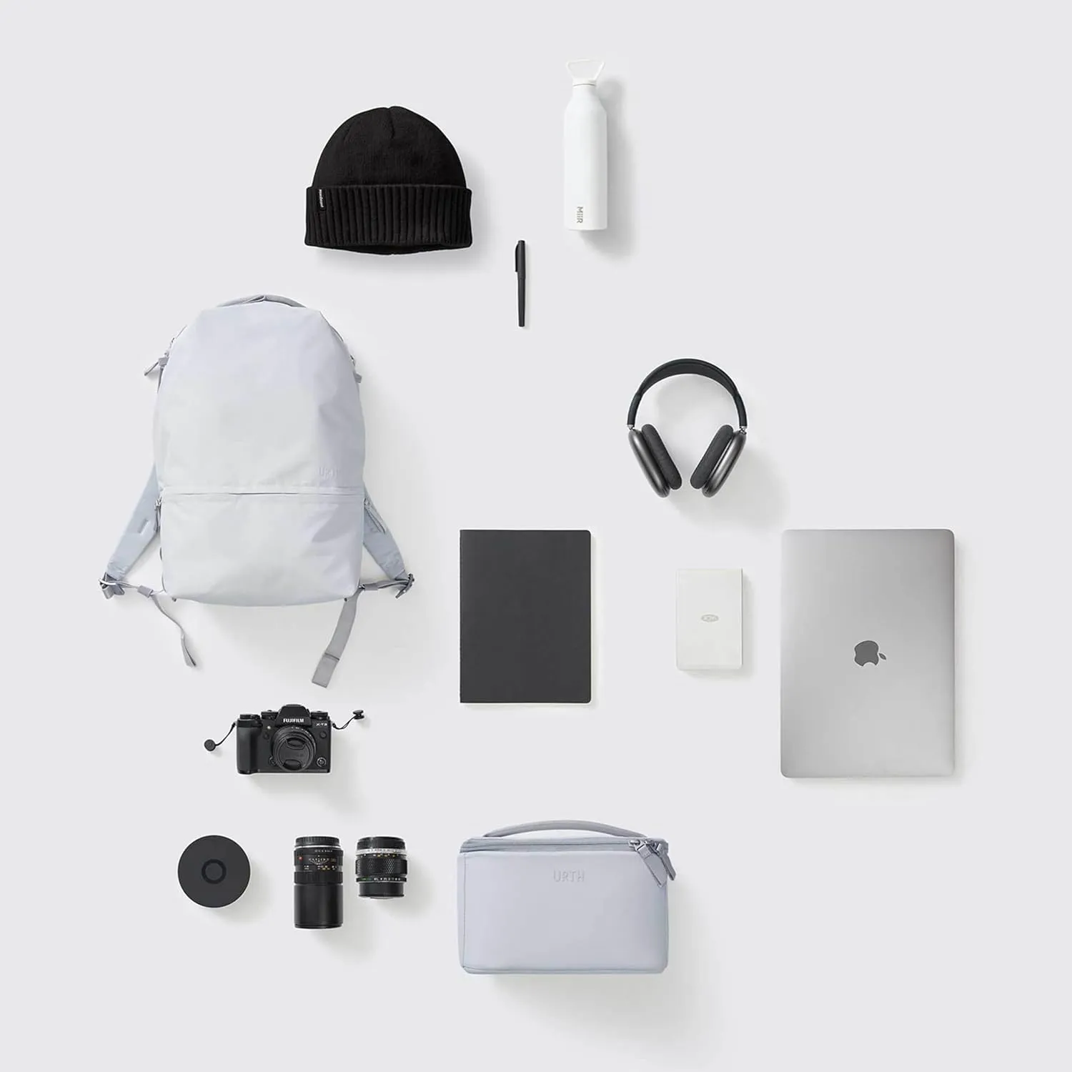 Urth Arkose 20L Modular Backpack   3.7L Camera Insert - Water Resistant, Anti-Theft, Recycled Bag for DSLR/SLR/Mirrorless, 13-16 Inch Laptop in Ash Grey