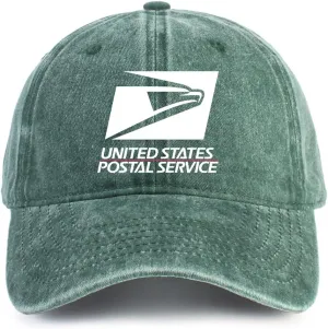 US Postal Baseball Cap Washed Vintage Hat Adjustable Dad Hats