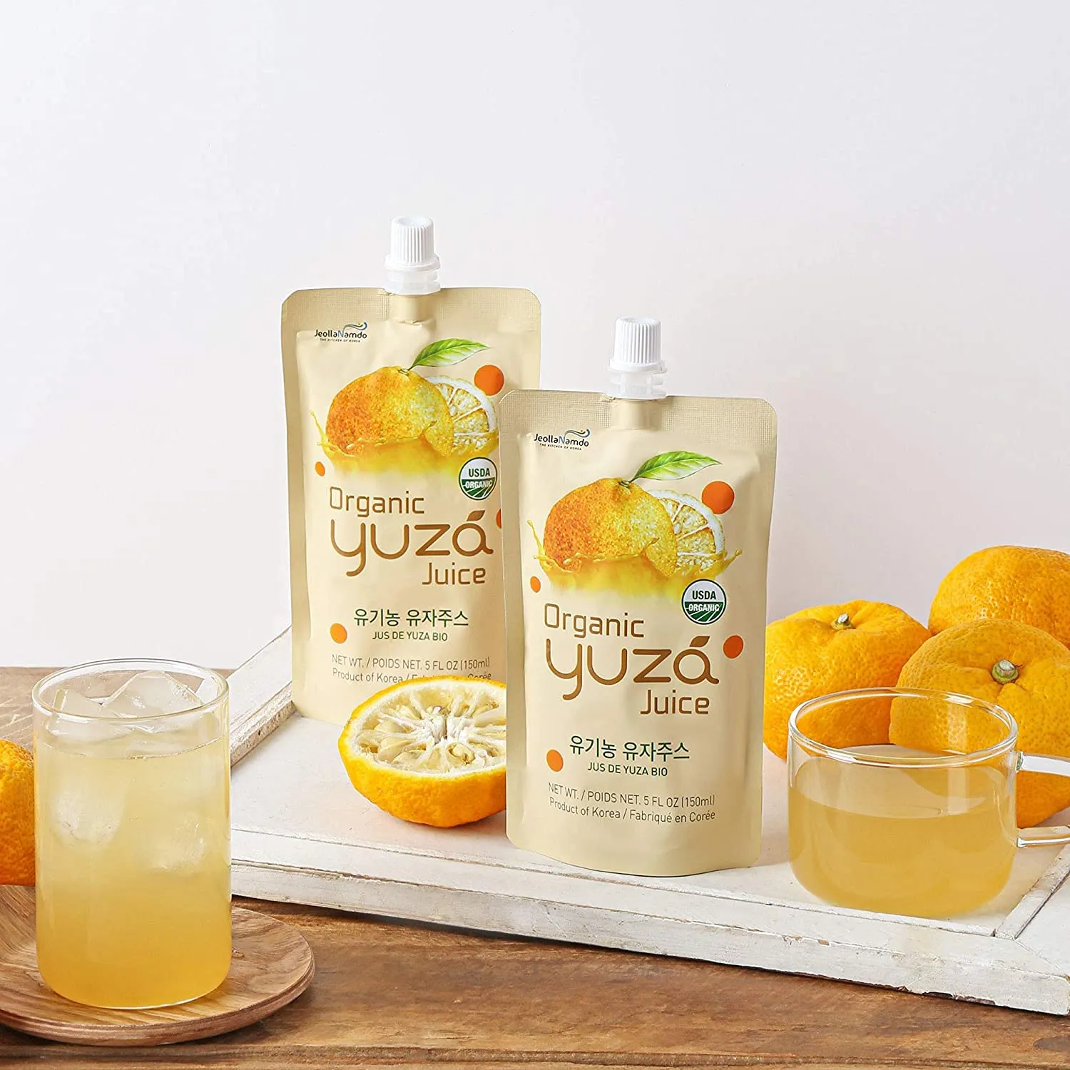 USDA Organic Yuzu Citron Juice 50oz [ 10 Pouches ] Ready to Drink, ON-THE-GO Vegan Kids Juice, Yuzu Beverage Rich in Vitamin C, Korean Honey Citron Tea by [Korean Drink]