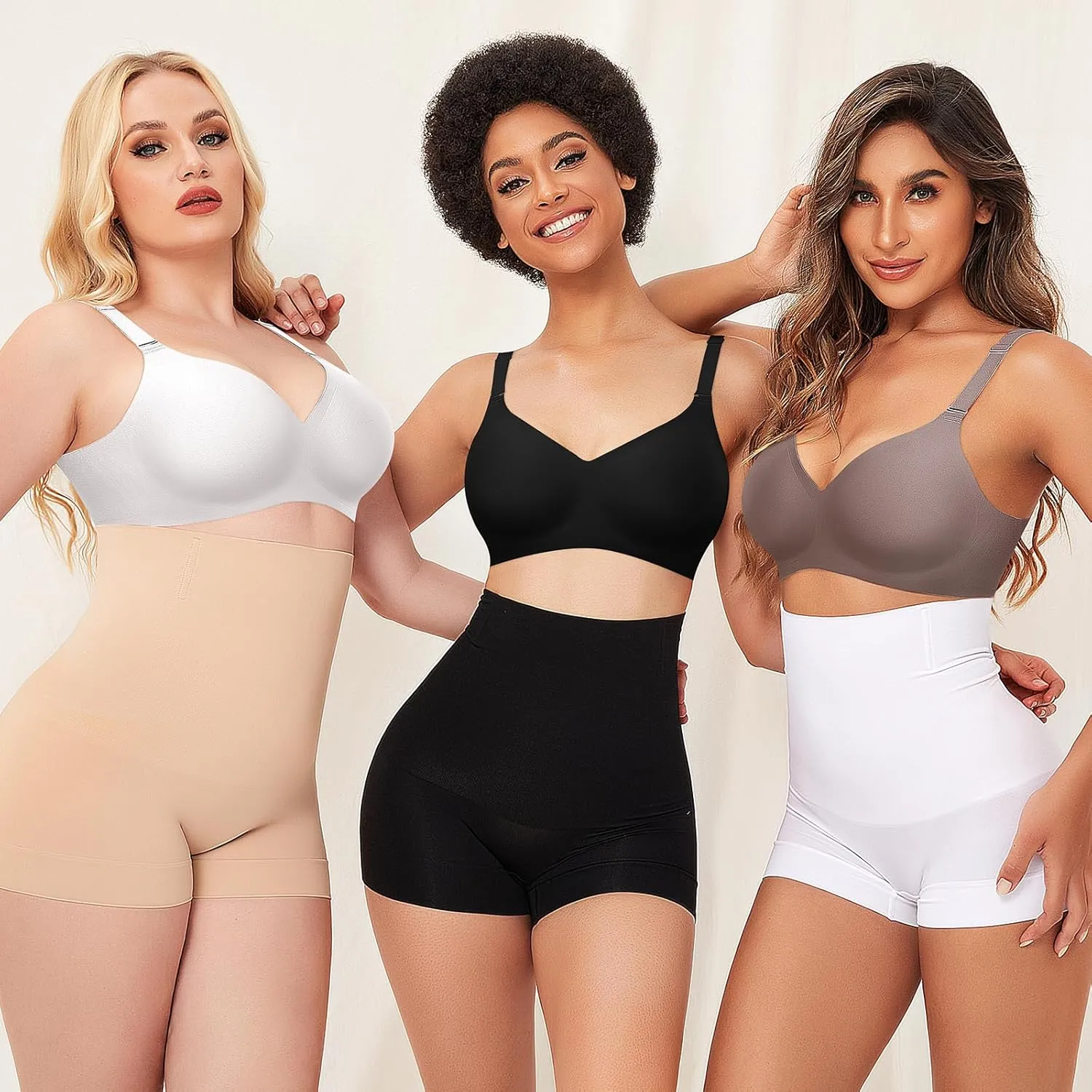 V Neck Wireless Bras for Women No Underwire Seamless Bra Full Coverage No Wire Tshirt Bras