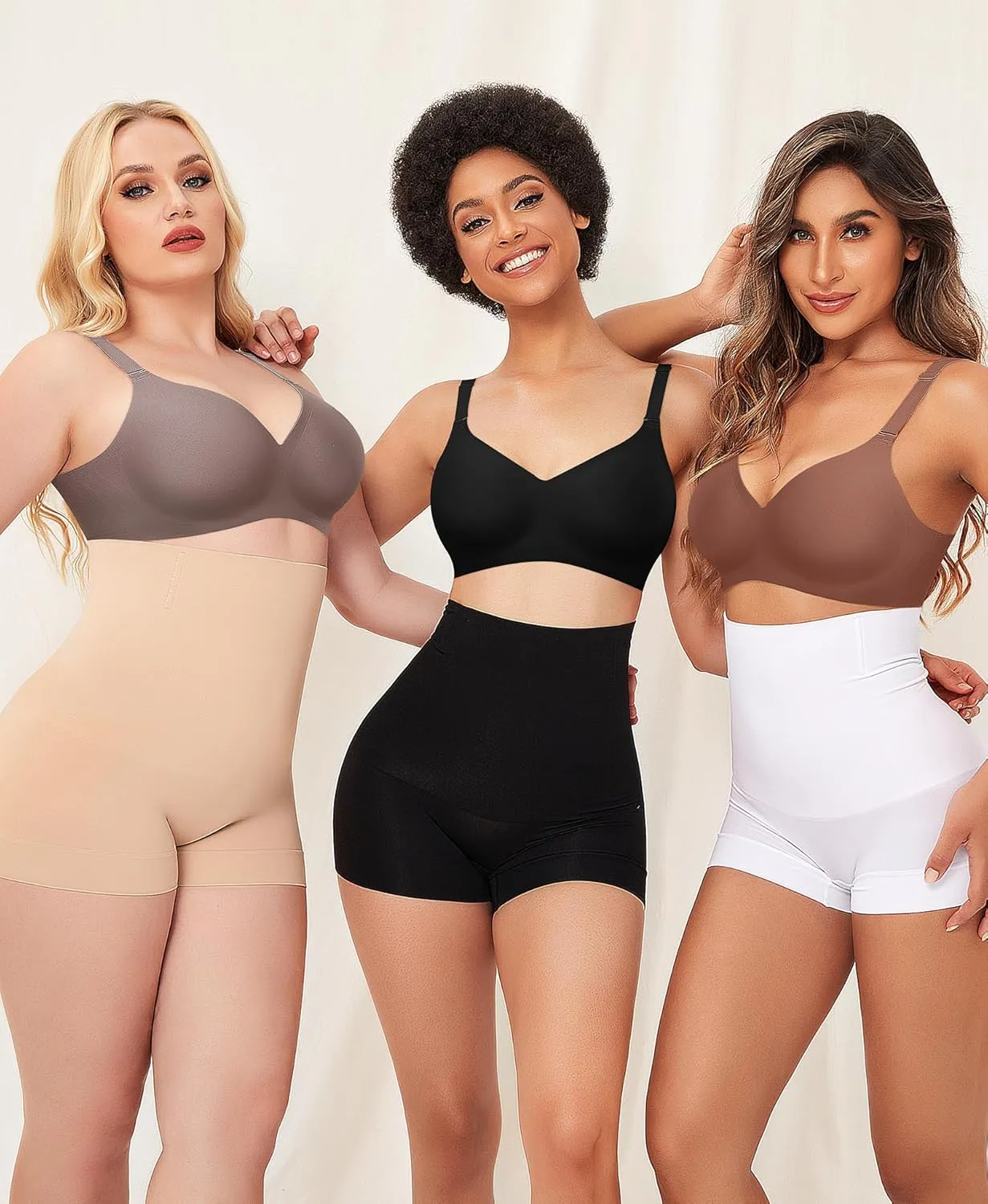 V Neck Wireless Bras for Women No Underwire Seamless Bra Full Coverage No Wire Tshirt Bras