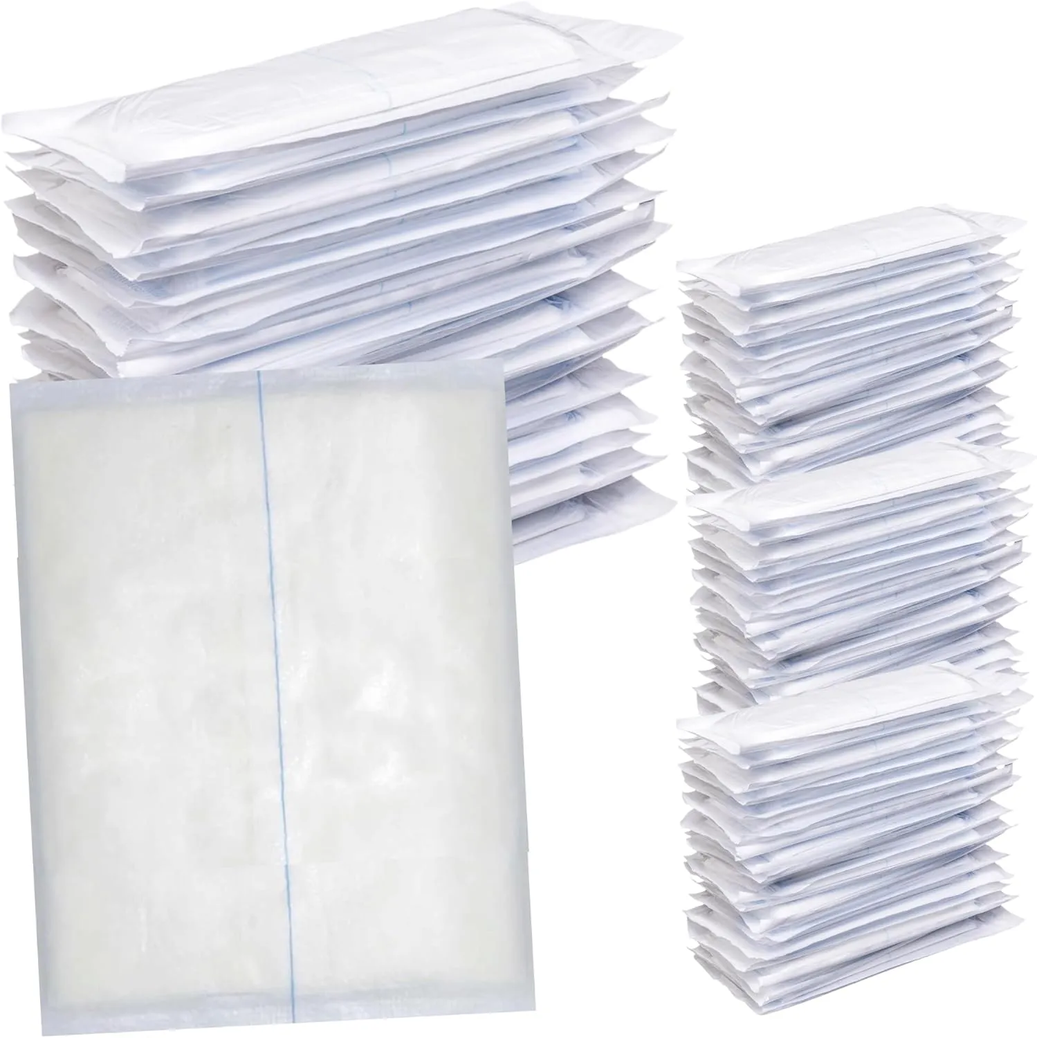 Vakly 100 ABD Combine Abdominal Pads 5x9 High Absorbency Sterile Individually Wrapped 5'' x 9'' Non-Adherent Absorbent Gauze - Heavy-Draining, Trauma and First Aid Wound Dressing