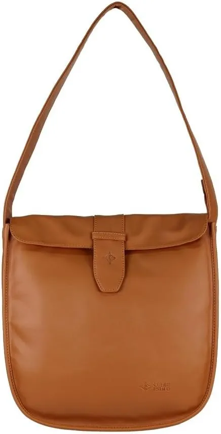 Vegan Leather Satchel for Women - Stylish & Lightweight HANDBAG with Flap Closure, Water-Resistant.