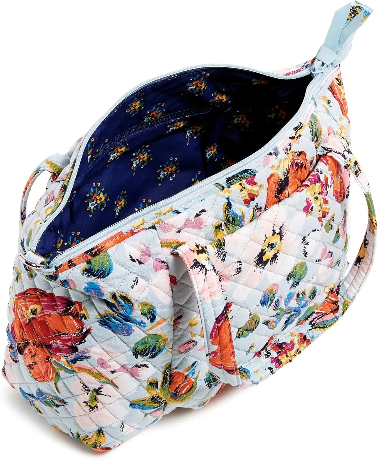 Vera Bradley Women's Cotton Pleated Multi-strap Shoulder Satchel Purse