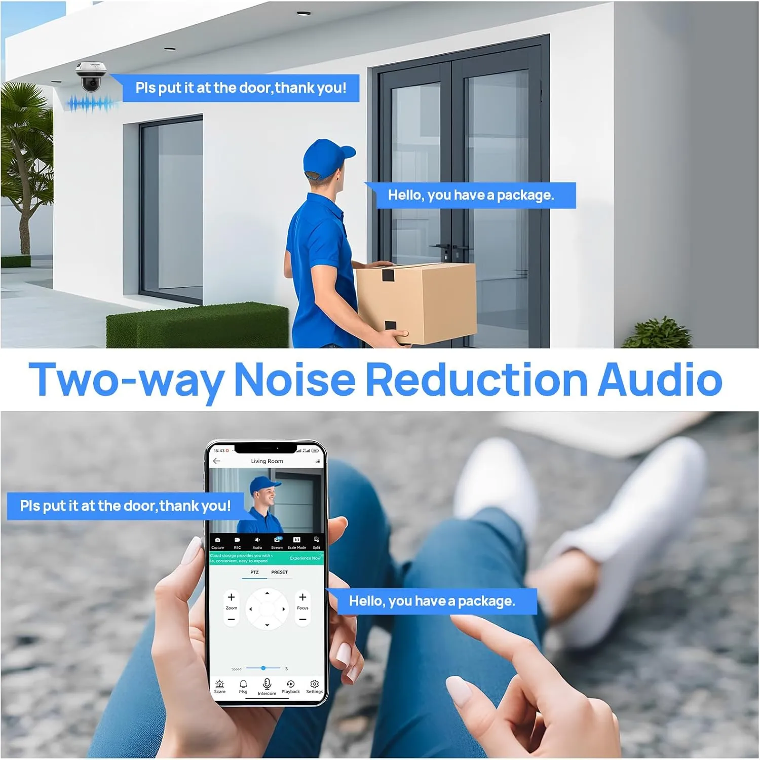 VIKYLIN UltraHD 4K 8MP PoE IP Camera Outdoor,4K PTZ IP Dome Security Camera with 5X Optical Zoom 2.7-13.5 mm, Human Vehicle Detection, 2 Way Audio,131ft IR Night Vision, IK10/IP67,Blue Iris,NDAA