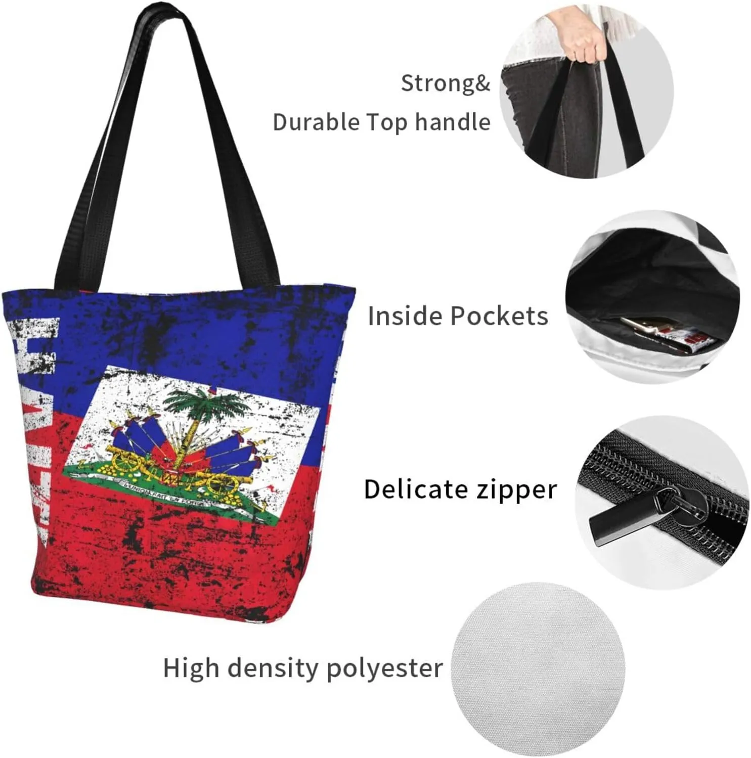 Vintage Old Ethiopia Flag Lion Of Judah Women's Tote Bag Shoulder Bag Shopping Handbag Large Capacity Handbag