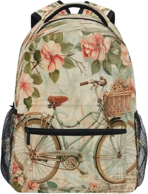 Vintage Scrapbook Paper Travel Waterproof Laptop Backpack College Casual Daypack Lightweight Sturdy Work Bag for Men & Women