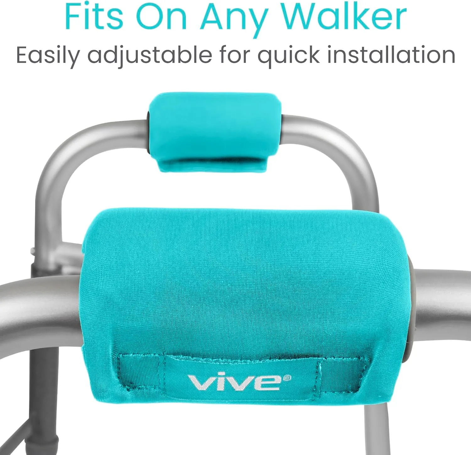 Vive Walker Handle Cushions - Padded Hand Covers - Soft Cushion Padding Medical for Folding Rolling Wheelchair, Rollator Handle, Senior, Elderly Grippers - Crutch Handle Pad Grips - Mobility Aid