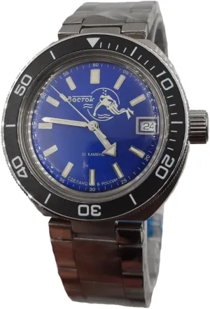 Vostok Original Mens Watch Amphibia 78010A Mechanical Self-Winding Water Proof 200 m