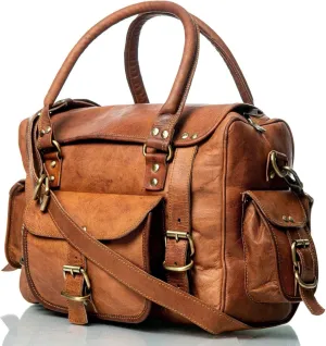 Walker Leather Crossbody Office Travel Bag For Men Women 16" Large | Ideal for gifts | Gift for him | Gift for her