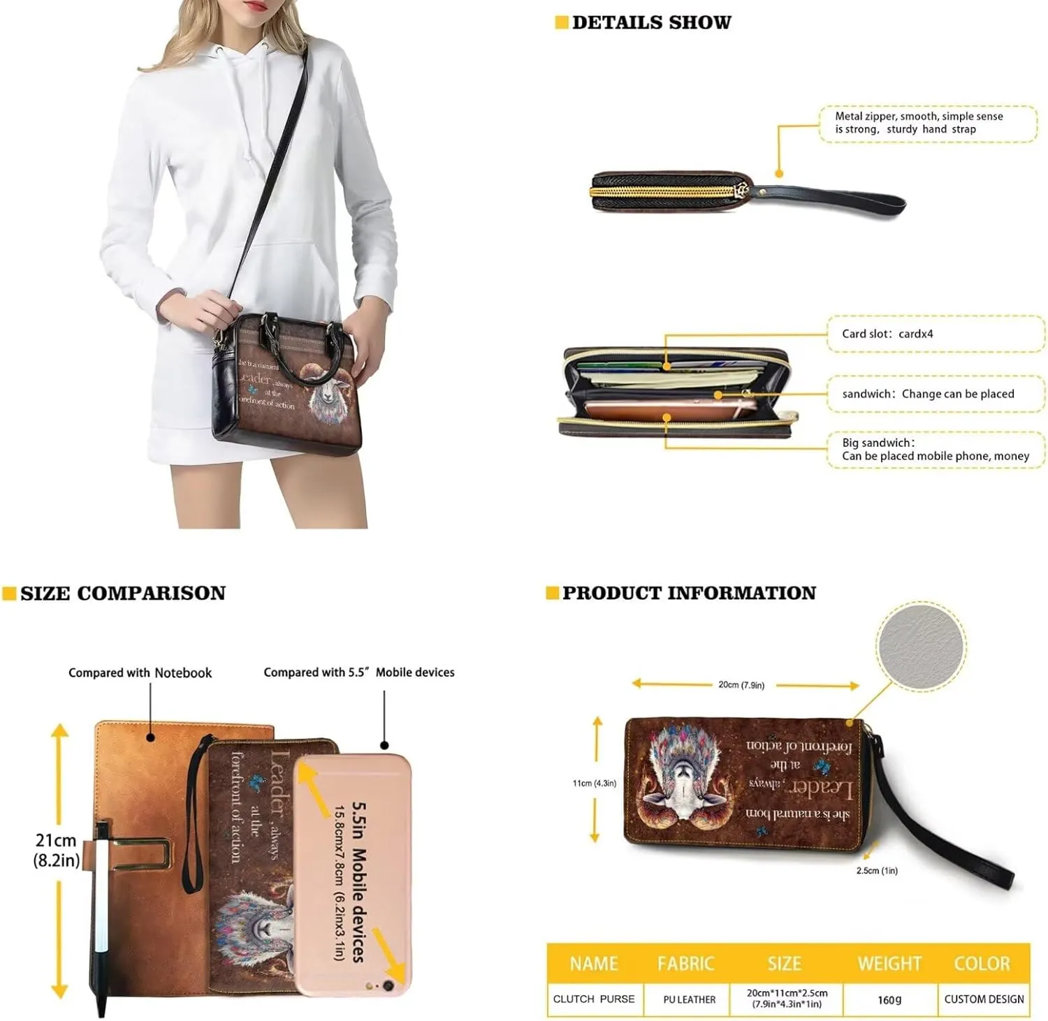 Waterproof Wallet and Purse Set Womens Satchel Purses and Handbags Top Handle Bag for Shopping
