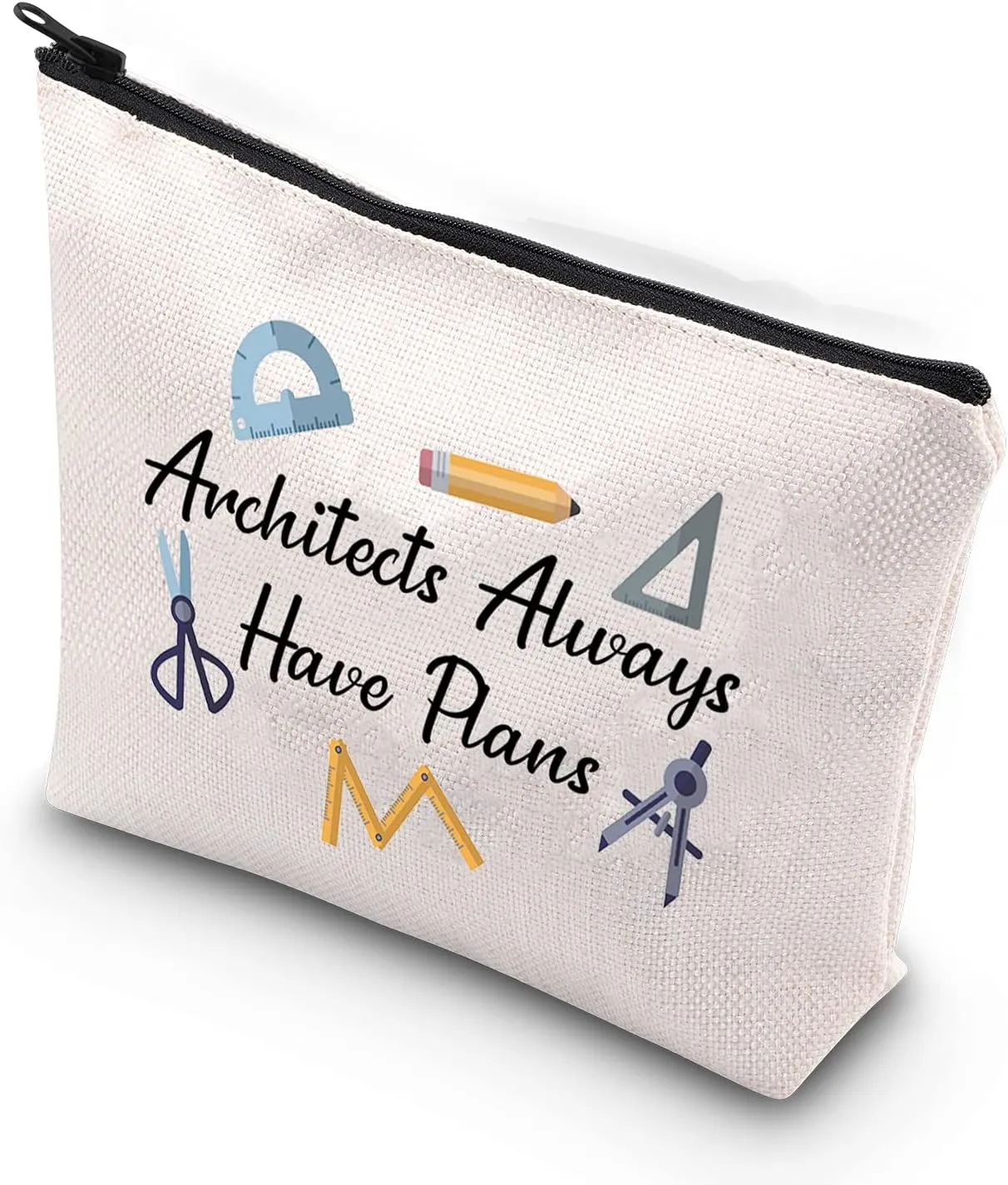 WCGXKO Architect Gifts Architecture Gifts Architect Always Have Plans Archi Zipper Pouch Makeup Bag (Always Have Plans)