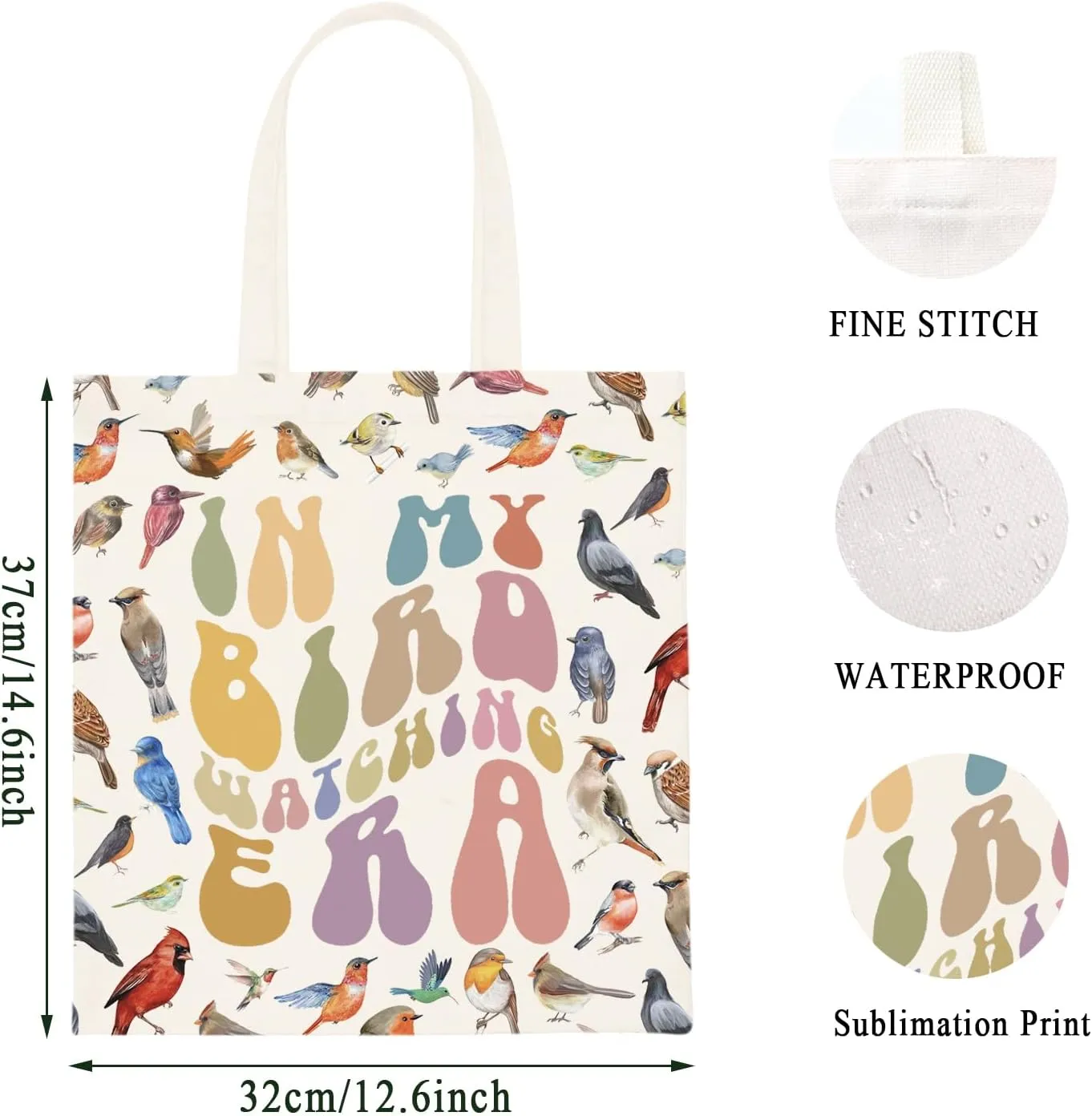 WCGXKO Bird Lovers Gift Bag - Birdwatchers' Crazy Bird Lady Era Tote