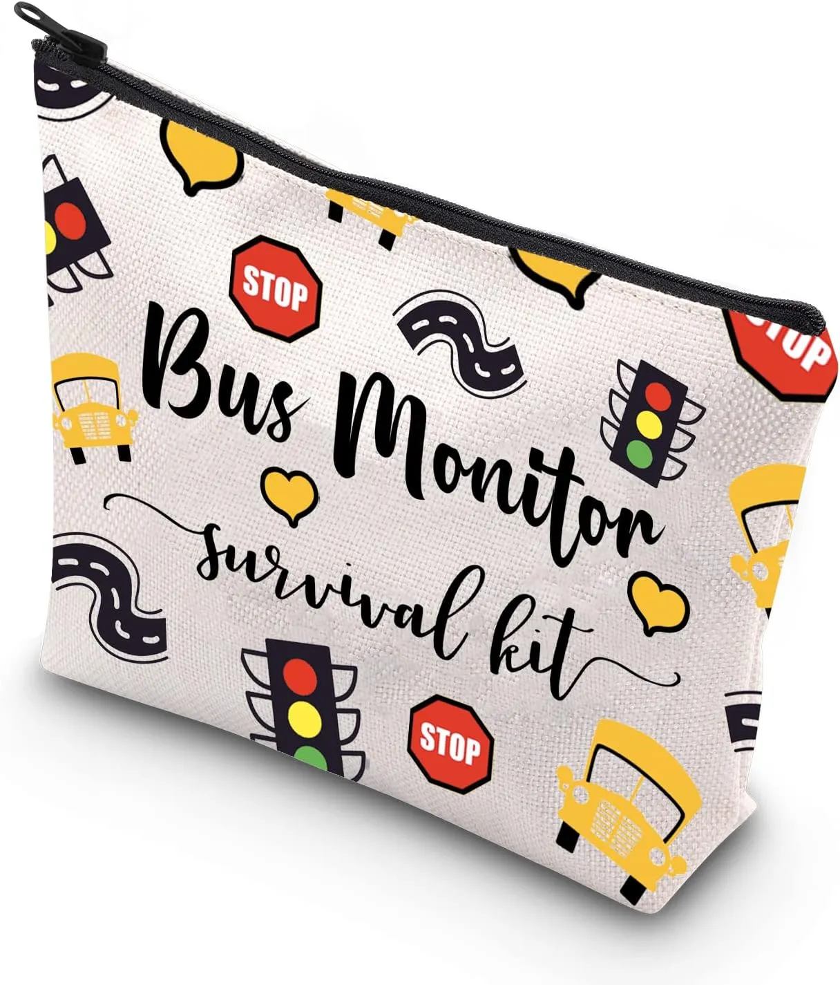 WCGXKO Bus Monitor Survival Kit Zipper Pouch Makeup Bag