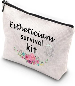 WCGXKO Estheticians Survival Kit Zipper Pouch Makeup Bag Gift for Beautician Beauty Artist (Estheticians Survival)