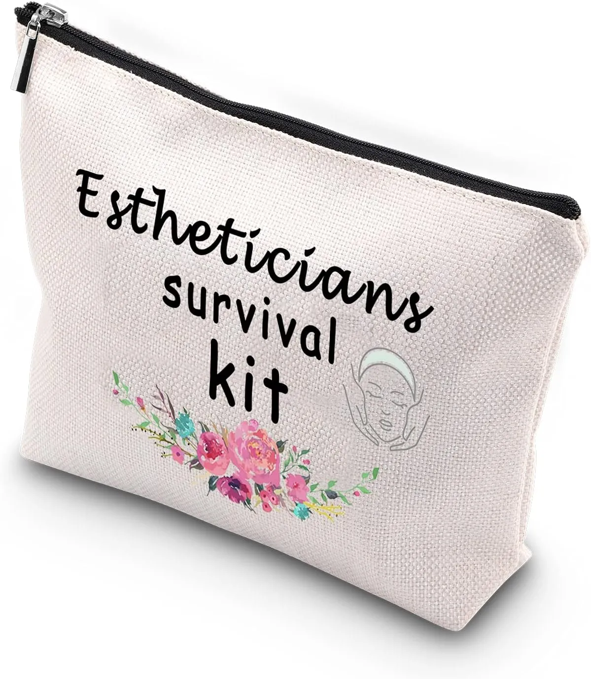 WCGXKO Estheticians Survival Kit Zipper Pouch Makeup Bag Gift for Beautician Beauty Artist (Estheticians Survival)