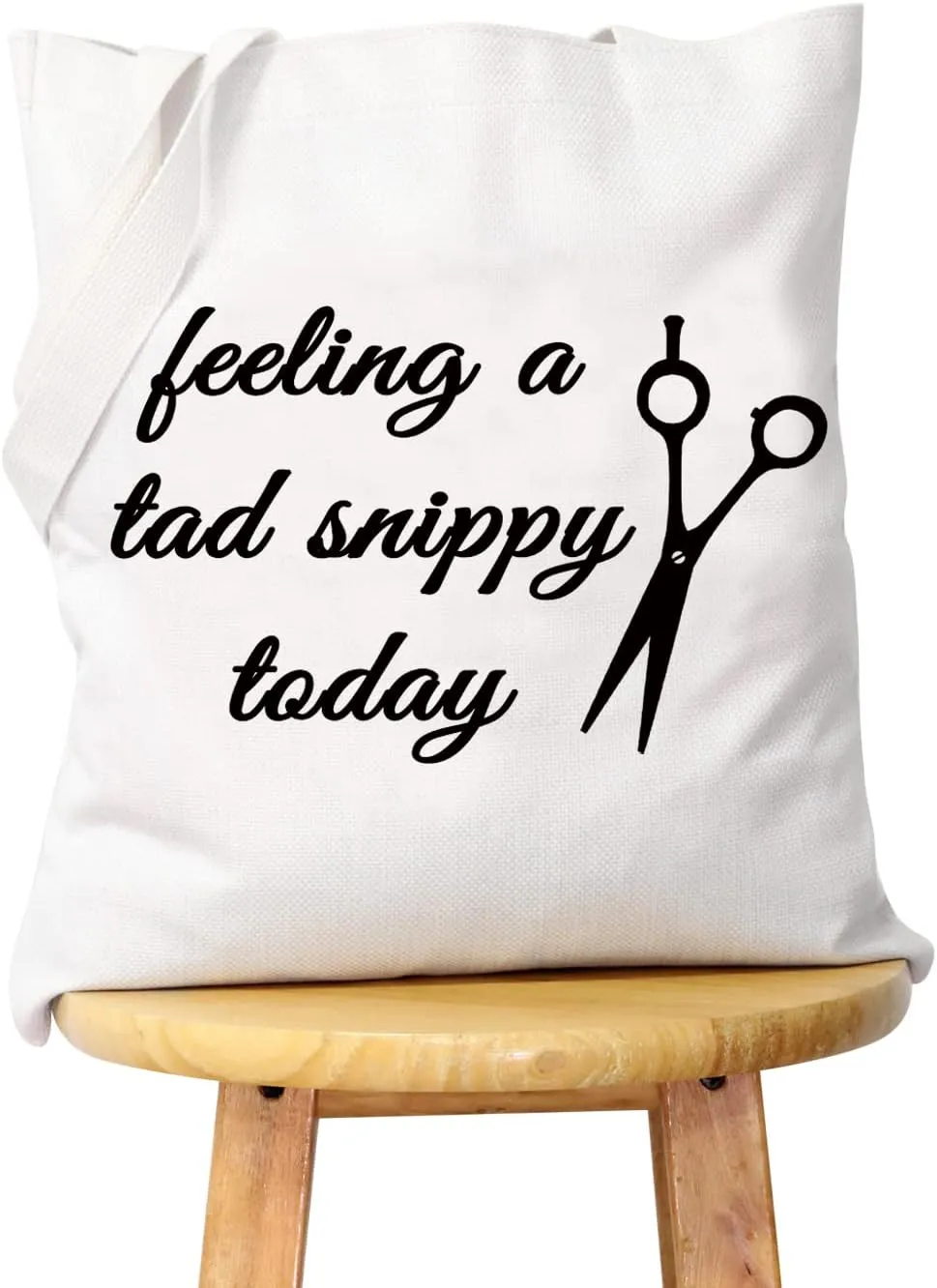 WCGXKO Funny Hairdresser Gift Cosmetology Graduation Gift Feeling A Tad Snippy Today Hairstylist Supplies (Feeling a tad snippy today tote)