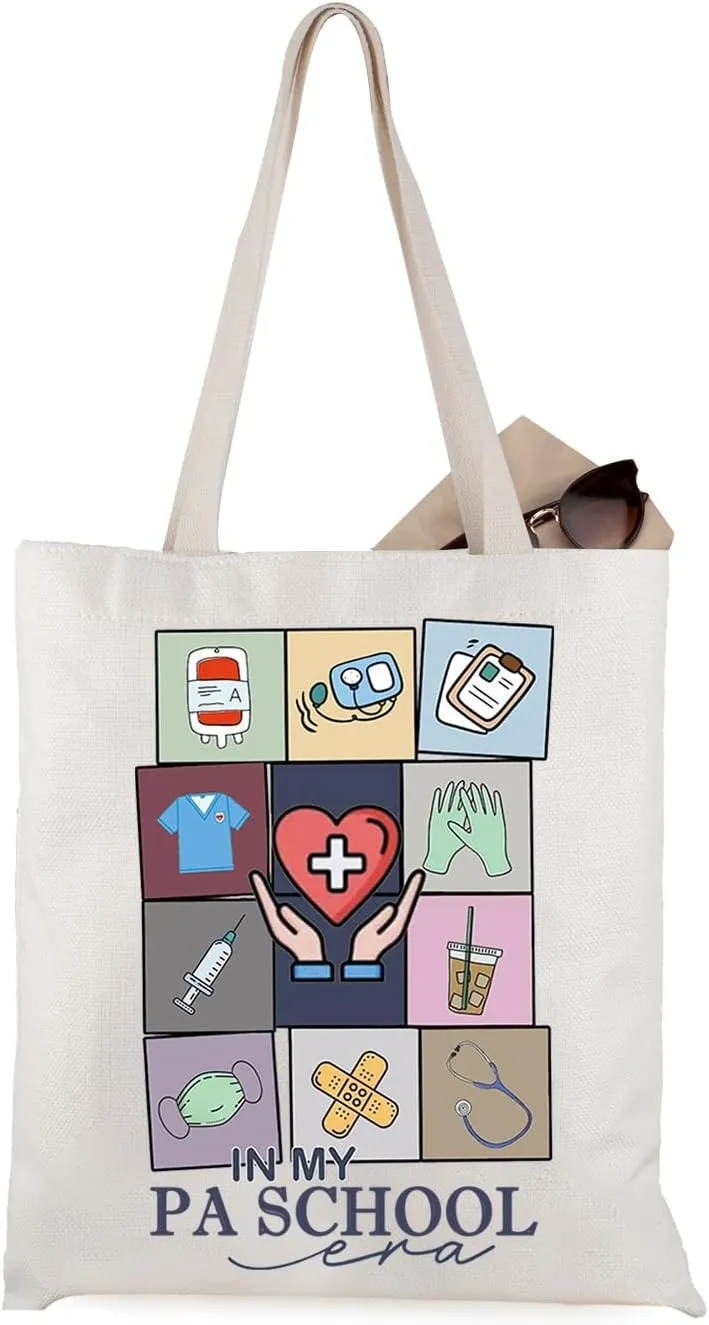 WCGXKO Medical Training Gift In My PASchool Era Tote Bag for Physician Assistant Student