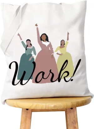 WCGXKO Musical Inspired Zipper Pouch Angelica, Eliza, & Peggy Handbag For Theatre Lover(Angelica, Eliza, & Peggy tote)