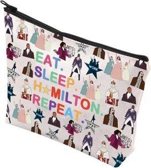 WCGXKO Musical Lover Gift Musical Character Zipper Pouch Makeup Bag (SLEEP HA)