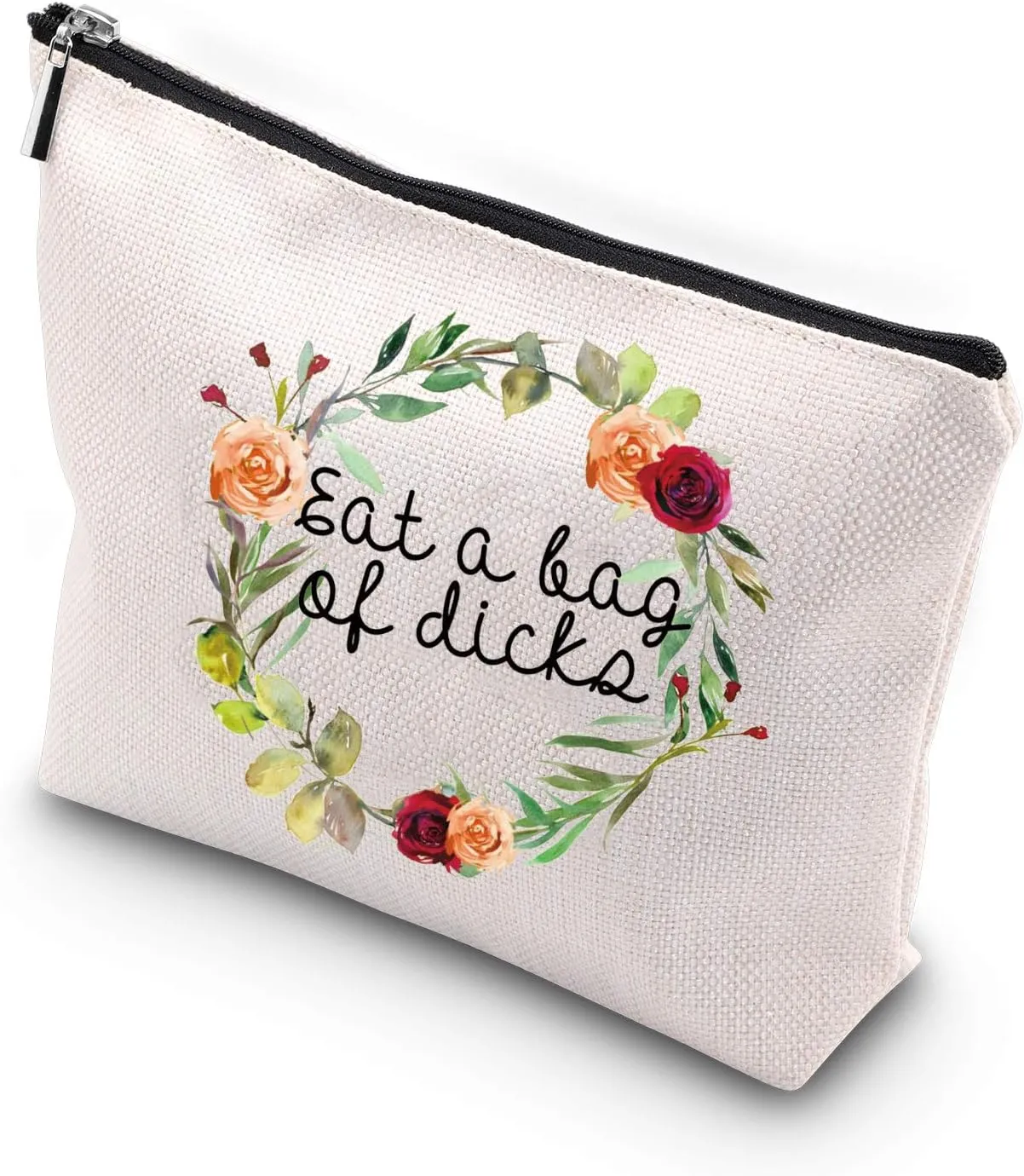 WCGXKO Novelty Cosmetics Bag For Friends Eat A Bag Of Dicks Naughty Adult Humor Gift for Her (Bag of Dicks)