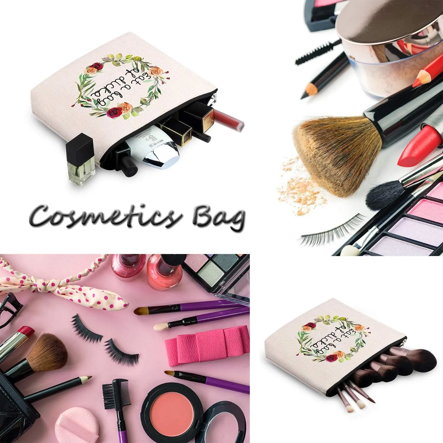 WCGXKO Novelty Cosmetics Bag For Friends Eat A Bag Of Dicks Naughty Adult Humor Gift for Her (Bag of Dicks)