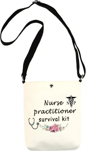 WCGXKO Nurse Practitioner Survival Kit Zipper Pouch Makeup Bag Gift for NP Medical Student Graduation (NP Survival XK)