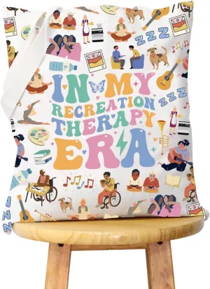 WCGXKO Recreation Therapy Gift Therapeutic Recreation Merch Recreation Therapist Month Gifts RT Canvas Shopping Bag Tote Bag
