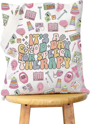 WCGXKO SLP Gift Speech Therapy Gift It's A Good Day For Speech Therapy Shopping Bag Tote Bag