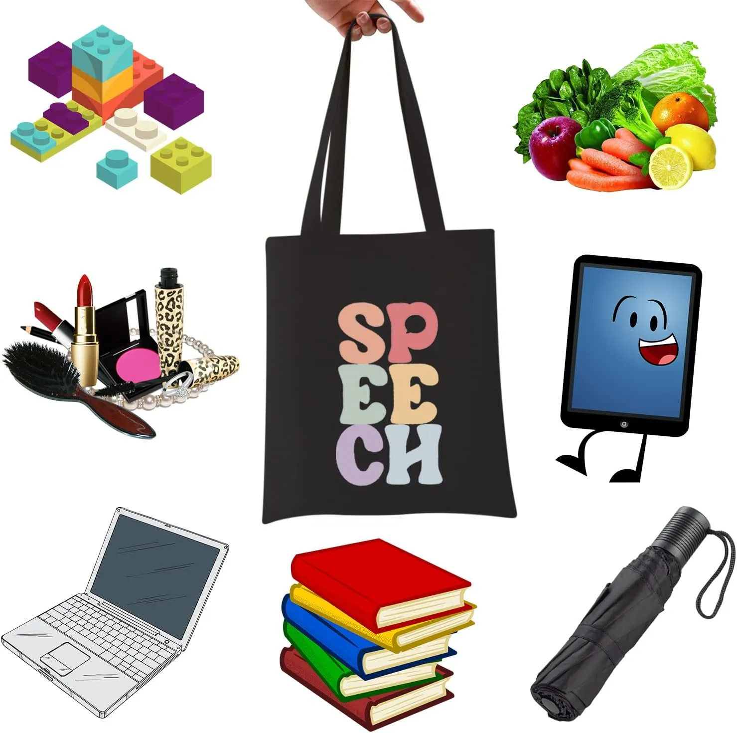 WCGXKO Speech Therapist Gift SPPECH Tote Bag For SLP Speech Therapy Student SLP Graduation Gift