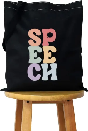 WCGXKO Speech Therapist Gift SPPECH Tote Bag For SLP Speech Therapy Student SLP Graduation Gift