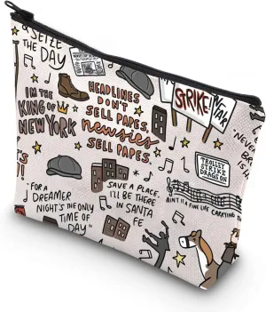 WCGXKO Theatre Lover Gift Musical Gift Musical Theater Zipper Makeup Bag (The Day)