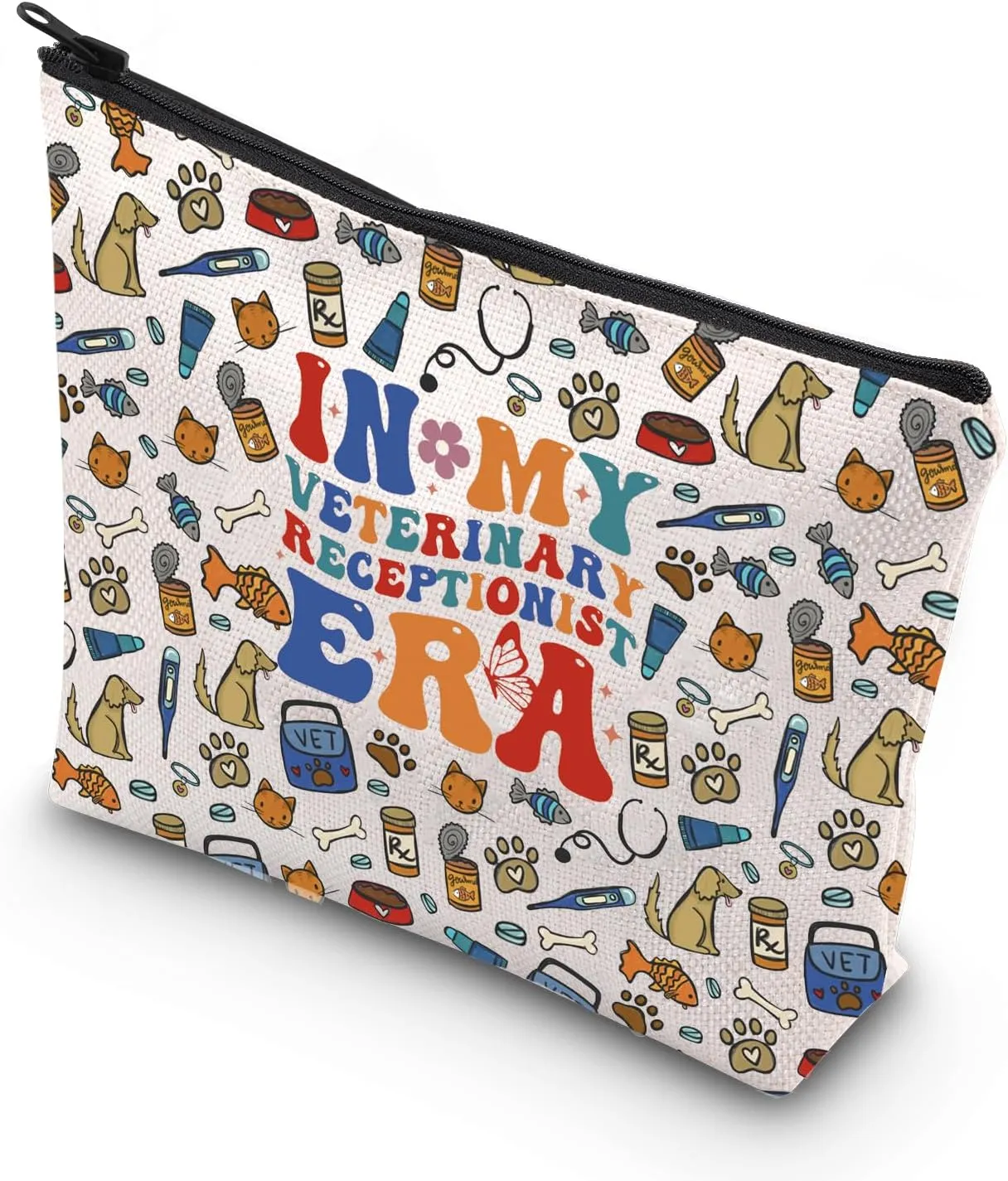 WCGXKO Vet Receptionist Gift Veterinarian Gift Vet Tech Gift In My Veterinary Receptionist Era Animal Rescue Gift (RECEPTIONIST ERA bag)