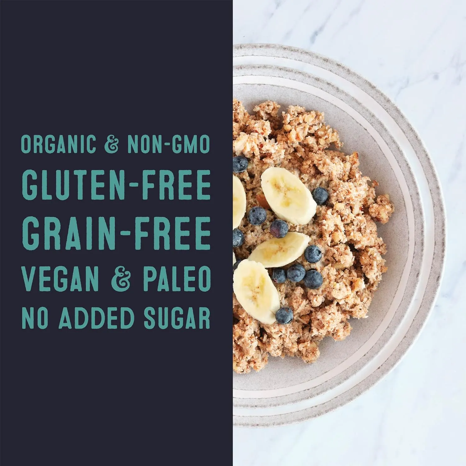 Wella Cereal Oatmeal Alternative, Gluten-Free Breakfast Hot Cereal, Grain-Free Paleo Organic Vegan High Protein Superfood, Plant-Based Non-GMO, Low in Net Carbs, Single-Serve Packets, Original Flavor (10 Count, 1.6 oz. Packets)
